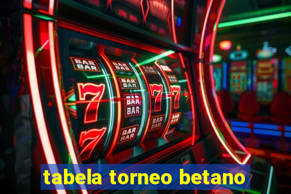 tabela torneo betano