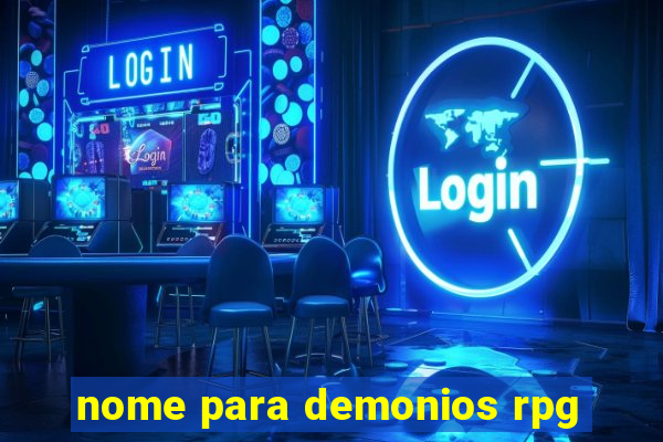 nome para demonios rpg